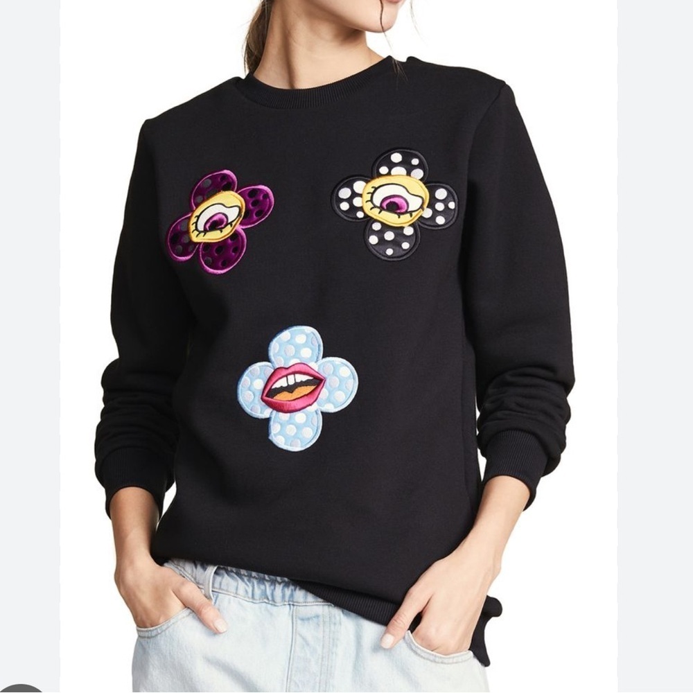 KATYA DOBRYAKOVA flower and eye Sweatshirt